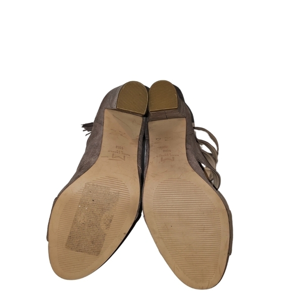 Marc Fisher Hindera Suede Open Toe Caged Heels Size 10M - Picture 7 of 7